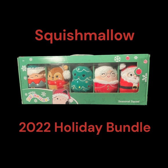 4 Inch (10.2cm) Squishmallow Christmas Squad Ornaments